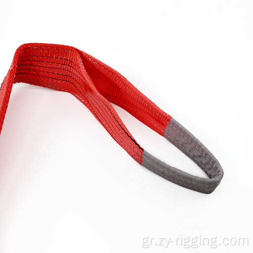 Κόκκινο 100% πολυεστέρα ανύψωσης 5ton Webbing Sling